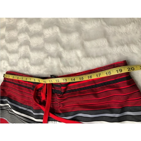 OP Mens Swim Trunks/Shorts Red/Black/Gray/White Size XL/XG 40-42 - Picture 10 of 12